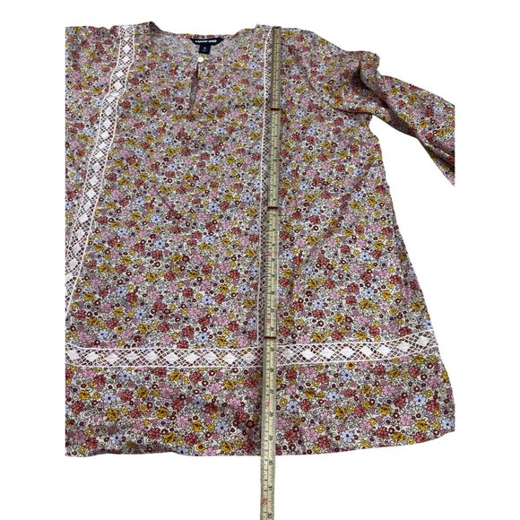 Lands End Womens Floral Print Cotton Blouse XL 18 - Picture 9 of 12
